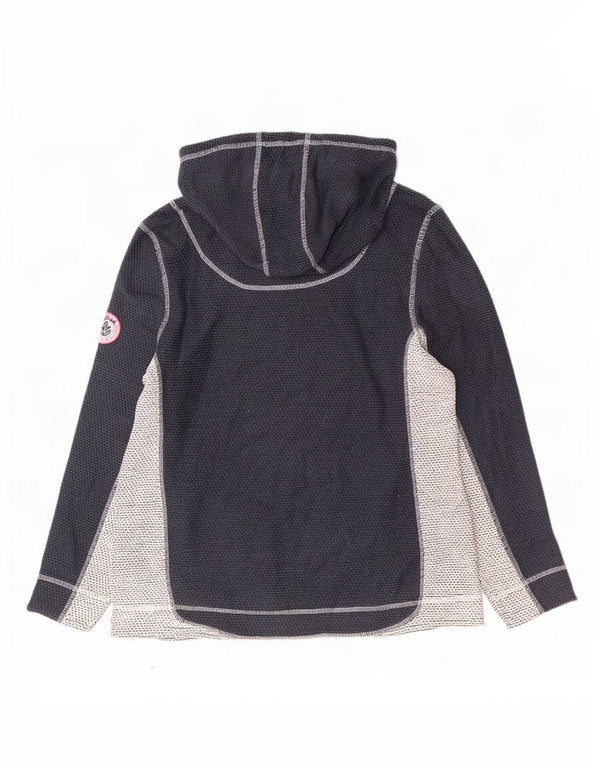 Weird Fish Dame Hoodie Jumper UK 18 XL Navy Blue Colourblock Acryl