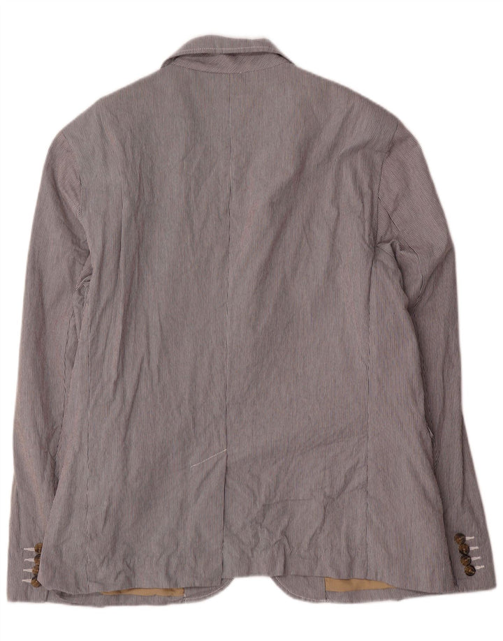 Tommy Hilfiger Herre 2-knaps blazerjakke UK 42 XL Grå nålestribet bomuld