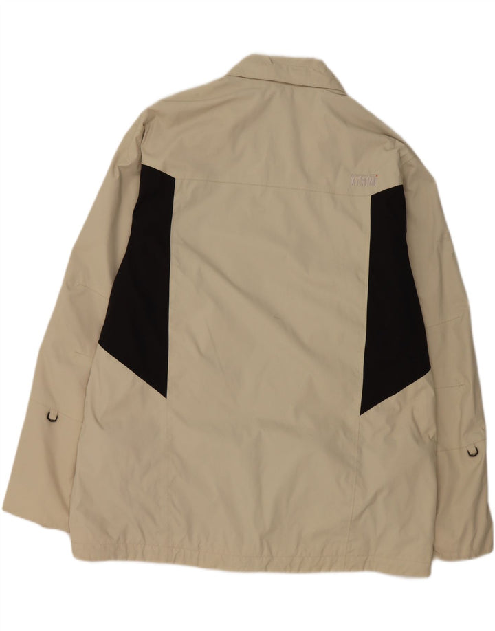 ICEPEAK Mens Windbreaker Jacket IT 56 3XL Beige Colourblock Polyamide