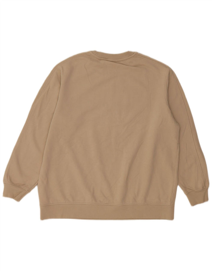 Marks & Spencer Herre Grafisk Sweatshirt Jumper Medium Beige Bomuld