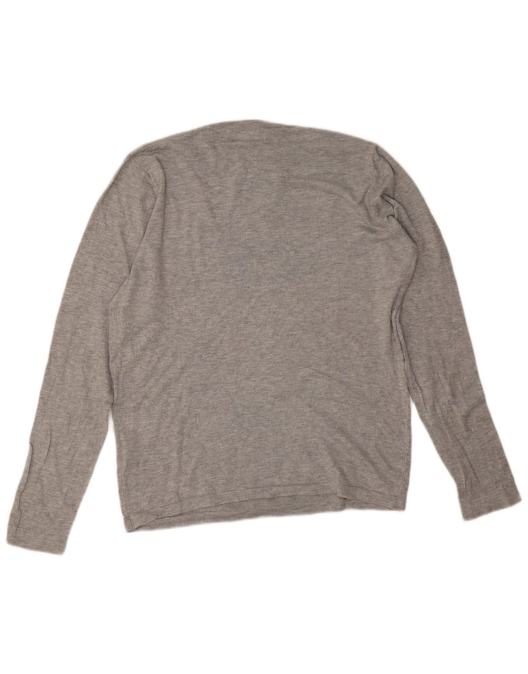 Zara Herre sweater med rund hals, mellemgrå viskose