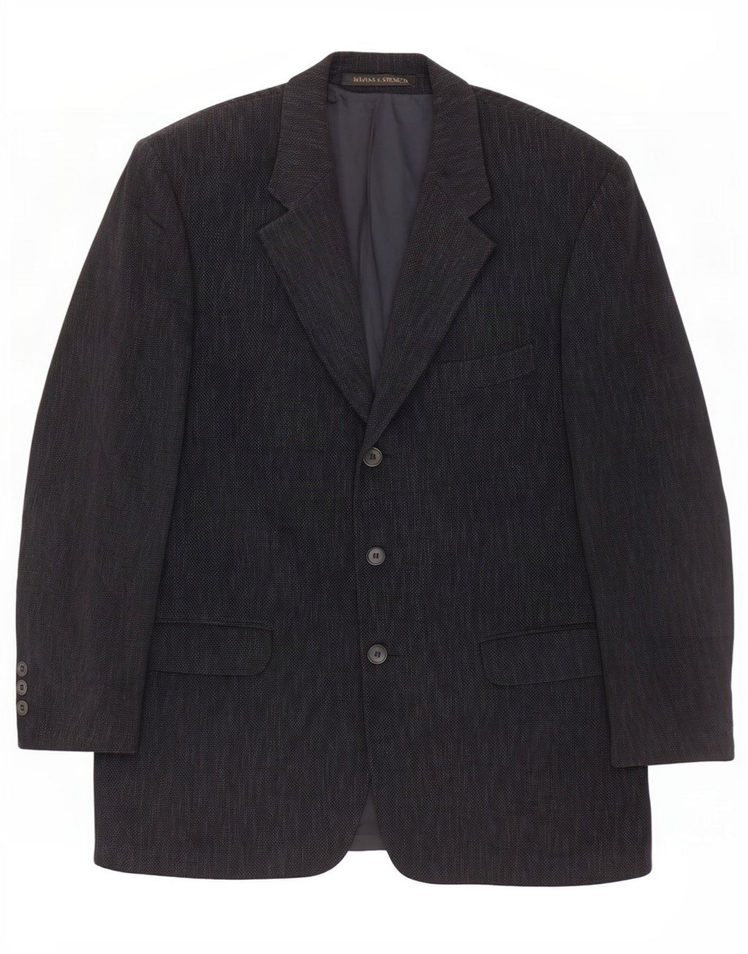 Marks & Spencer Herre St. Michael Blazer Jacket UK 42 Large Black Flecked