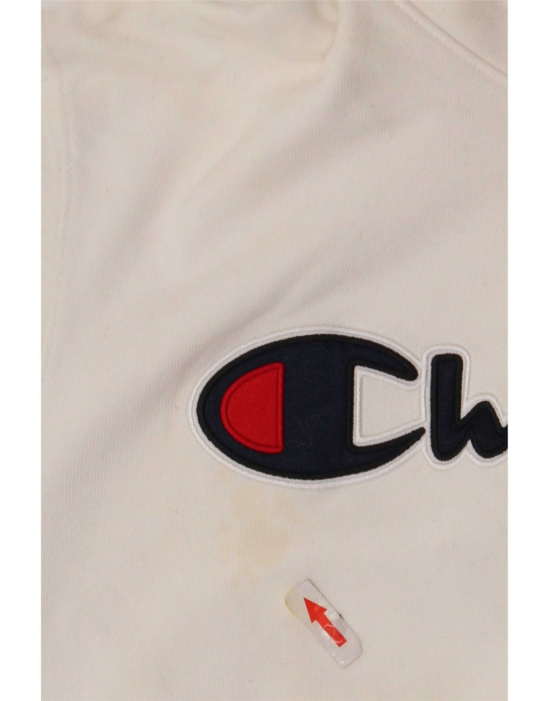 Champion Herre grafisk hættetrøje Jumper Medium hvid bomuld