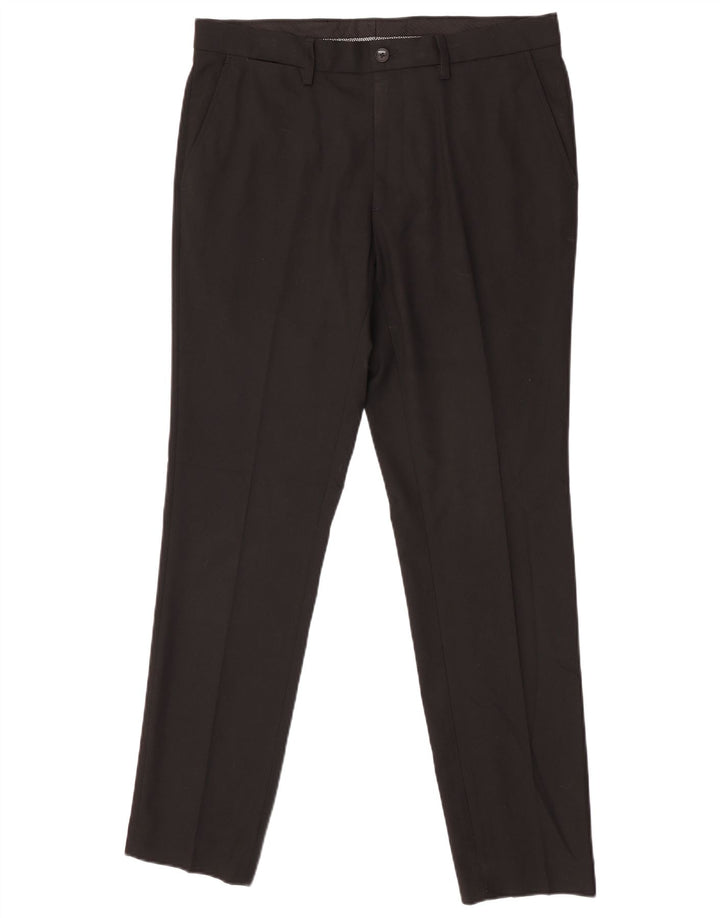 Marks & Spencer Herre Skinny Suit Bukser W34 L31 Sort Polyester