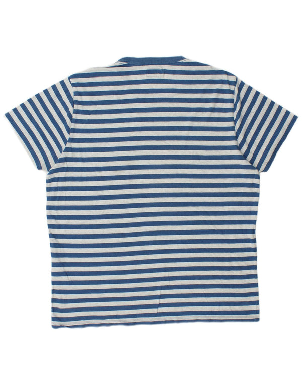 Levi's herre T-shirt top XL blå stribet bomuld