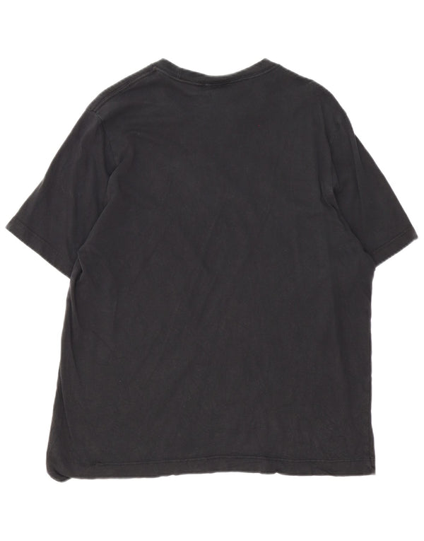 Adidas Dame T-Shirt Top UK 18 Stor Sort Bomuld