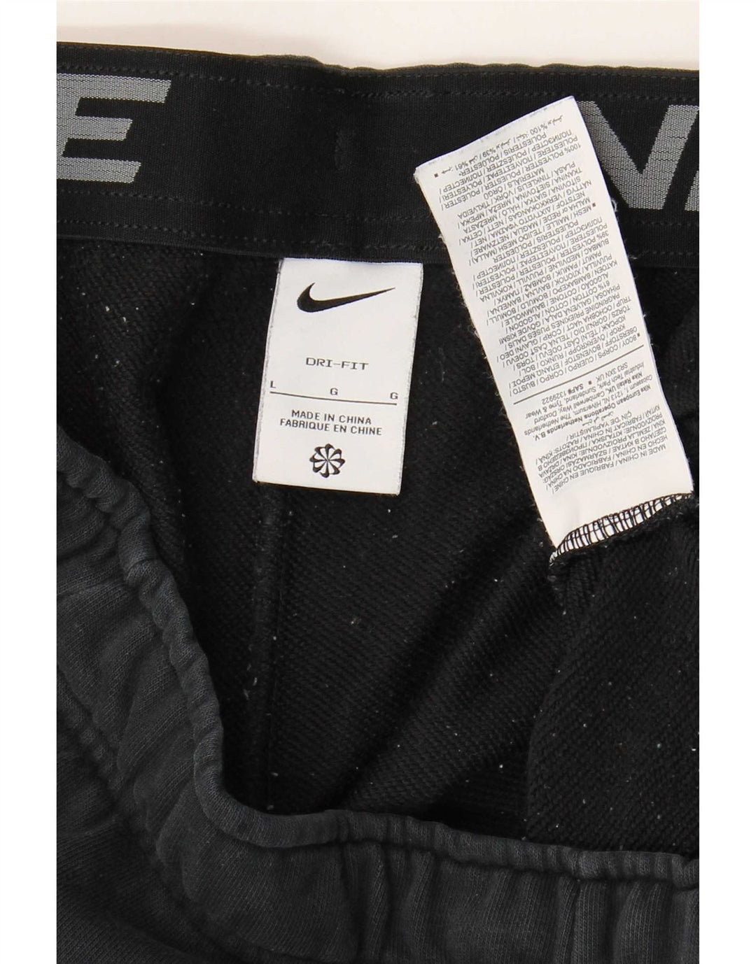 Nike Herre Dri Fit sportsshorts store sorte bomuld