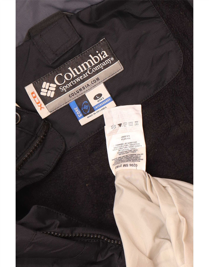 Columbia Mens Interchange Hooded Windbreaker Jacket UK 40 Large Black