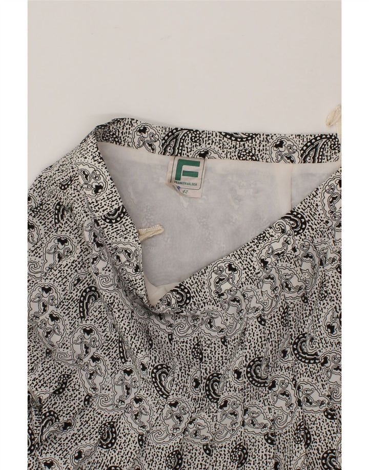 FRANKENWALDER Womens Knife Pleated Skirt IT 42 Medium W30  Grey Paisley Vintage Frankenwalder and Second-Hand Frankenwalder from Messina Hembry 