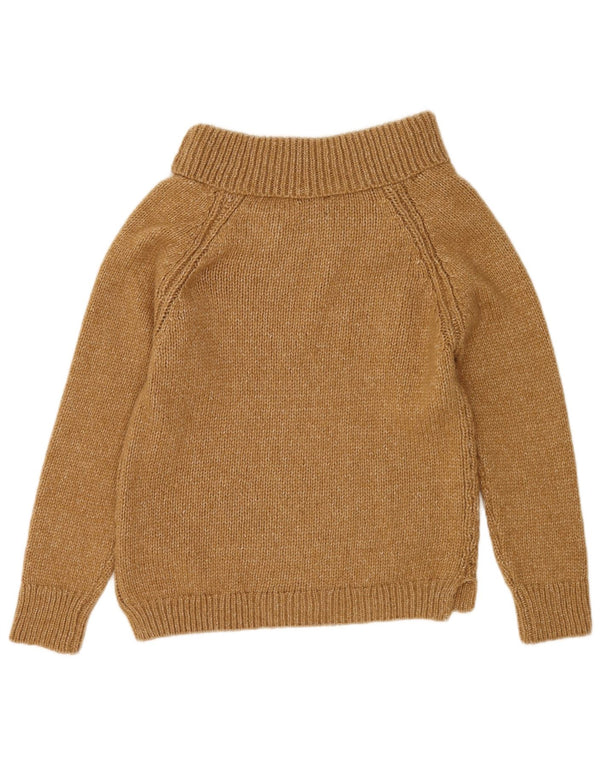 Massimo Dutti Dame Boat Neck Jumper Sweater UK 14 Medium Brun Akryl