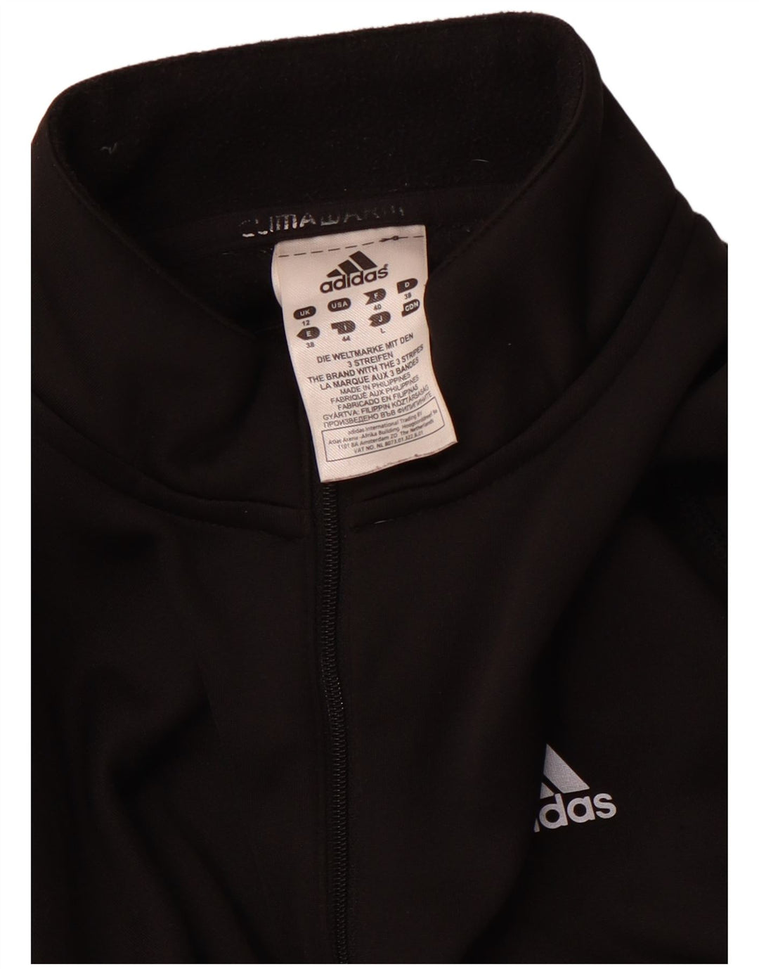 ADIDAS Dame Climawarm Pullover Træningsdragt Top UK 12 Medium Black