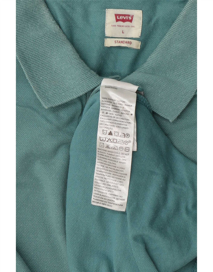 Levi's Standard poloshirt til mænd, stor blå bomuld