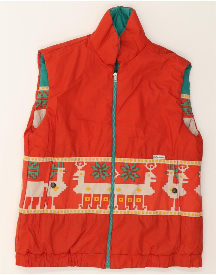 ANZI BESSON Mens Reversible Gilet UK 36 Small Green Fair Isle Vintage Anzi Besson and Second-Hand Anzi Besson from Messina Hembry 
