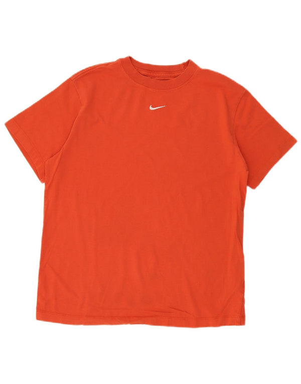 Nike Herre Loose Fit T-Shirt Top XS Orange Bomuld