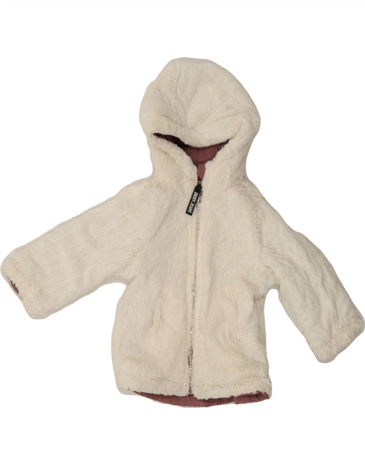 DKNY Girls Hooded Reversible Jacket 3-4 Years Pink Colourblock Polyester Vintage Dkny and Second-Hand Dkny from Messina Hembry 