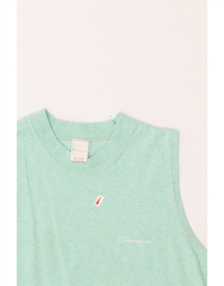 CHAMPION Mens Vest Top Medium Green Flecked Vintage Champion and Second-Hand Champion from Messina Hembry 