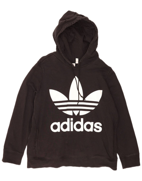 Adidas Graphic Hoodie Jumper UK 20 2XL Sort Bomuld