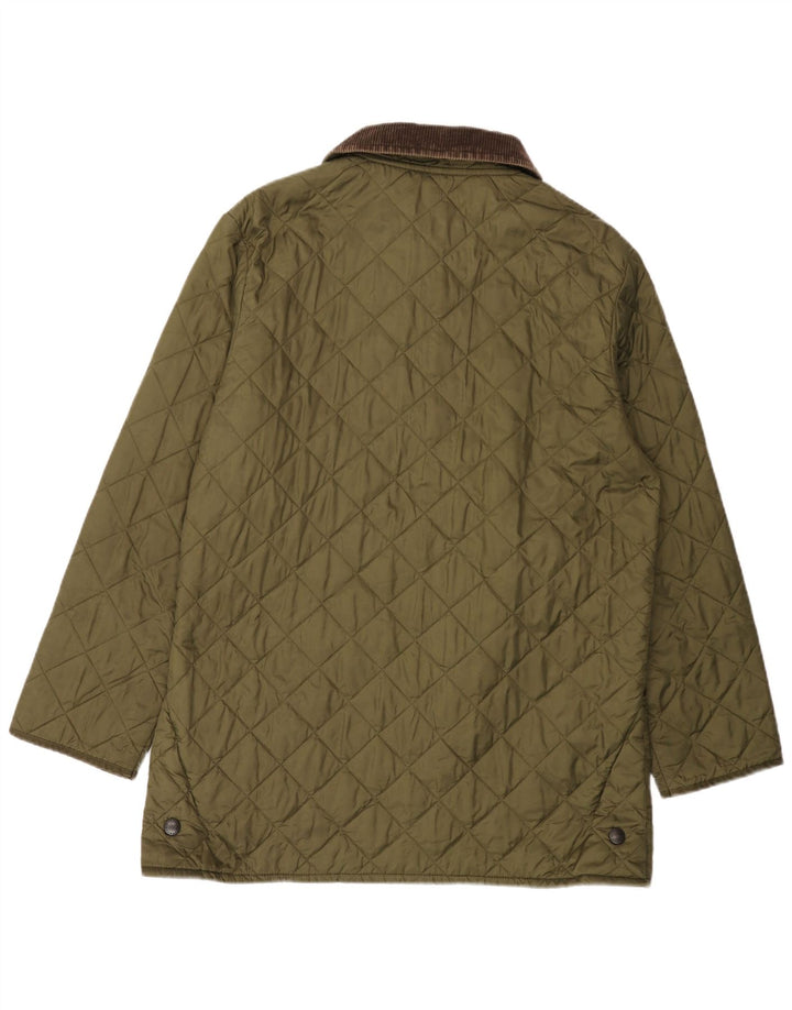 BARBOUR Herre quiltet jakke UK 40 Stor Khaki Polyamid