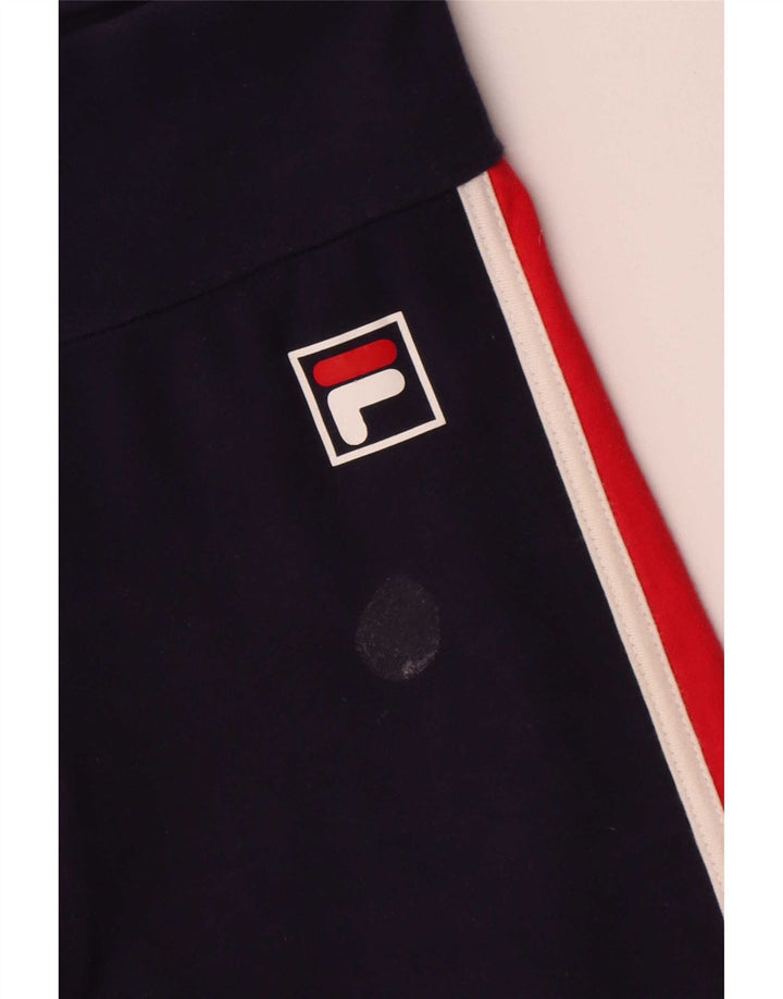 Fila Womens Leggings UK 10 Small Navy Blue Colourblock