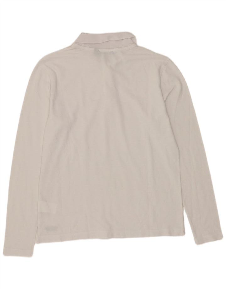 Calvin Klein Langærmet herre poloshirt Medium hvid bomuld