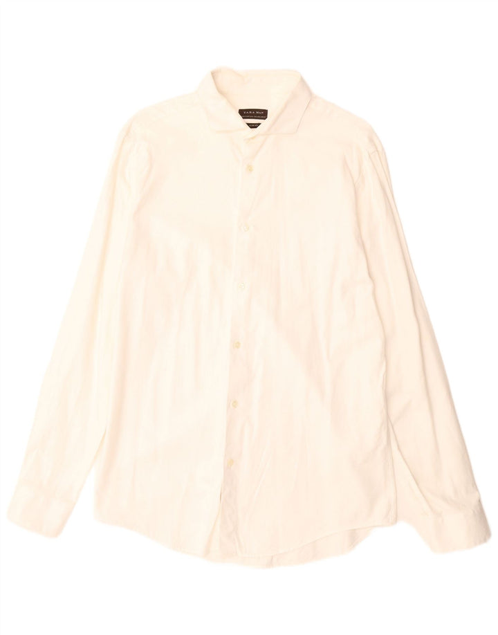 Zara Herre Slim Fit Skjorte Large White