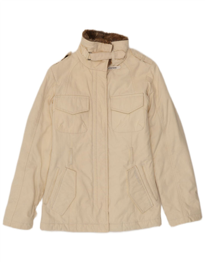 Woolrich Militærjakke til kvinder UK 6 XS Beige Nylon