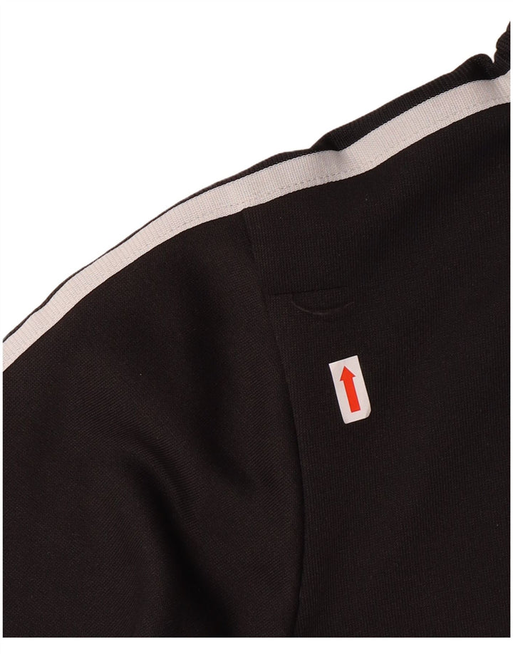 Adidas Womens Zip Hoodie Sweater UK 12 Medium  Black Polyester