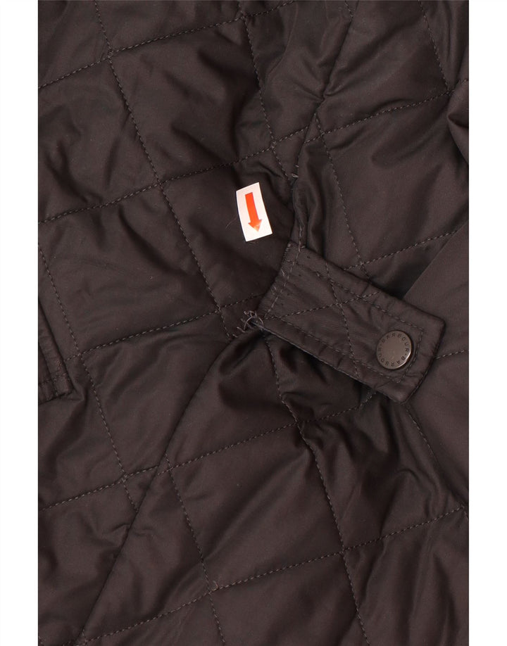 BARBOUR Herre quiltet jakke UK 36 Lille sort polyester