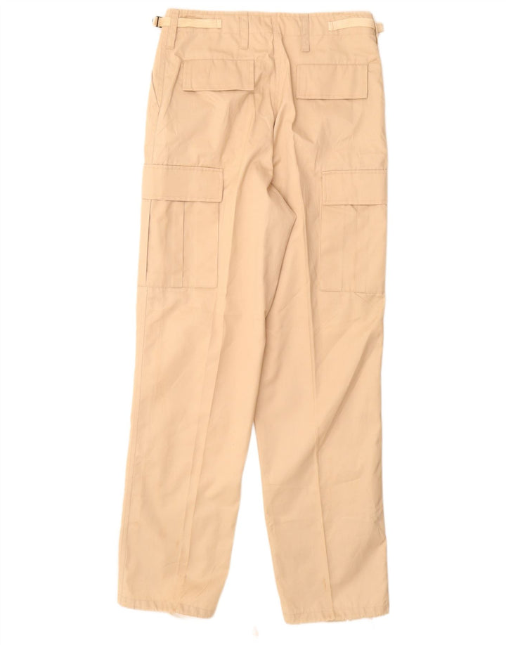 VINTAGE Herre Regular Fit Cargo Bukser Small W28 L31 Beige Polyester