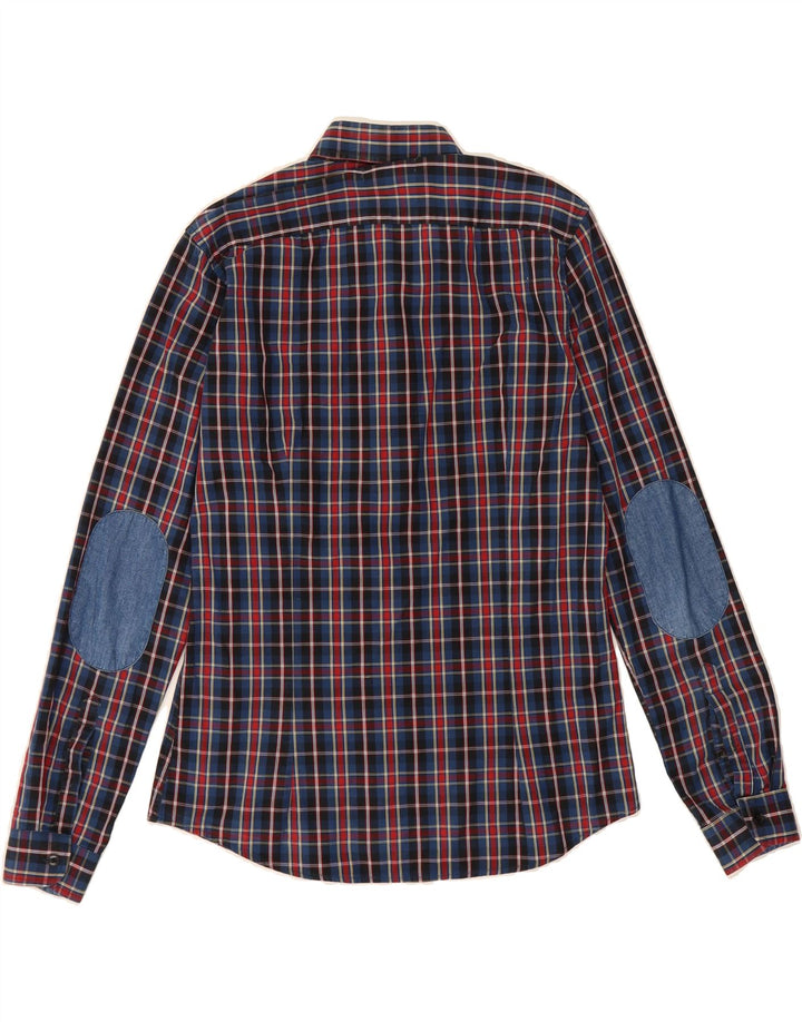 CHARRO Mens Shirt Medium Navy Blue Check Cotton Vintage Charro and Second-Hand Charro from Messina Hembry 