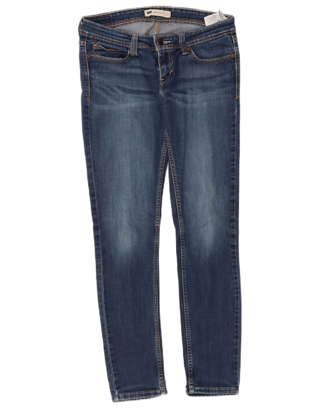 LEVI'S Dame Slight Curve Skinny Jeans med lav talje W29 L32 Blå Bomuld