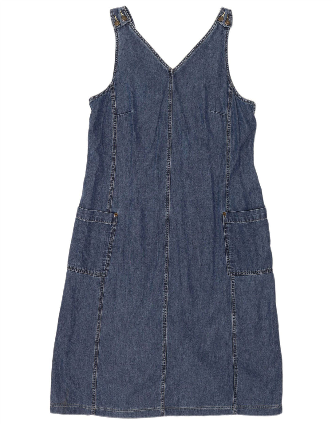 Marks & Spencer Dame St. Michael Denim Dungaree Dress UK 16 Large Blue