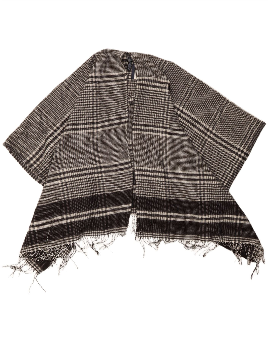 Marks & Spencer Dame Cape Cardigan Sweater One Size Black Houndstooth