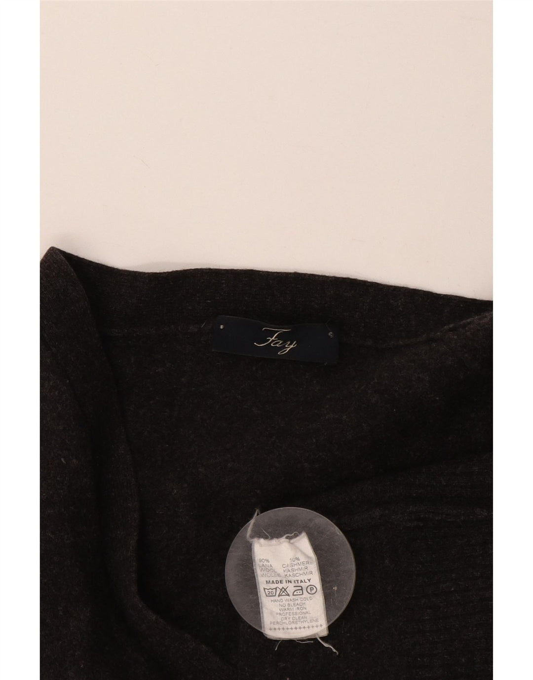 Fay Herre Cardigan Sweater Lille Grå Uld