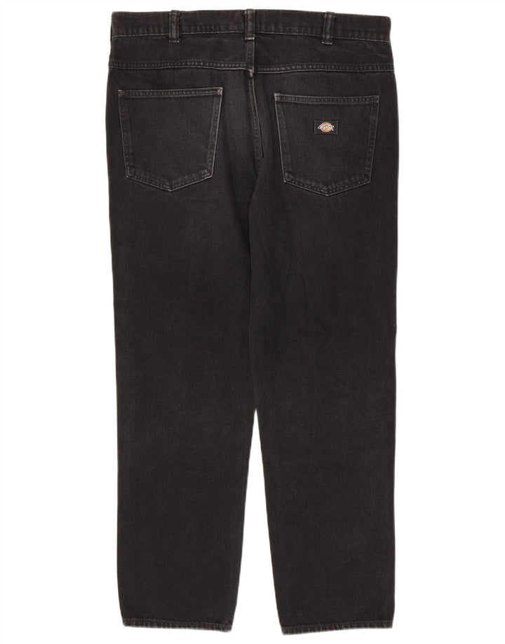 Dickies Straight Jeans til mænd W32 L30 Sort bomuld