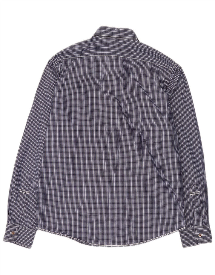 RALPH LAUREN Herreskjorte Medium Blue Gingham Cotton