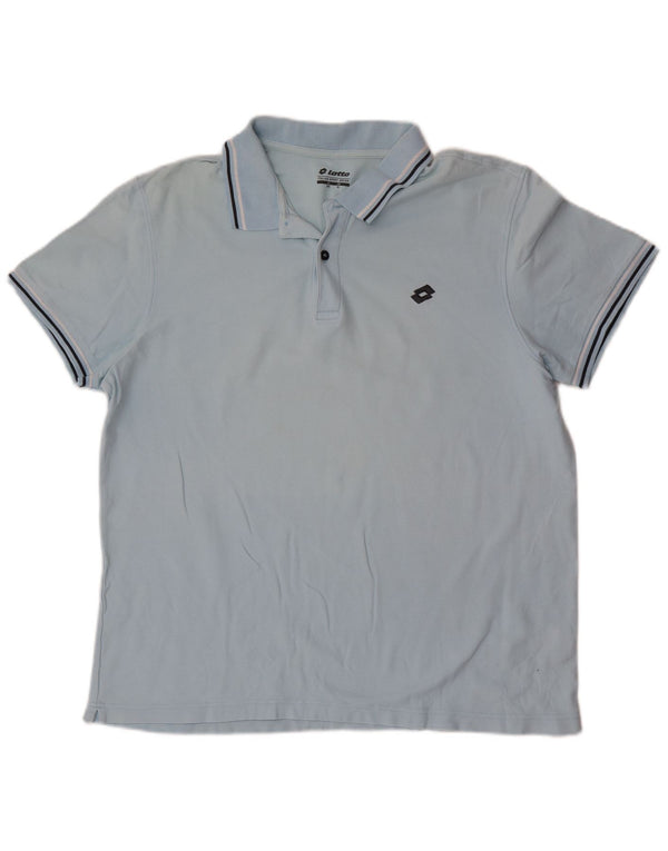 Lotto Herre Polo Shirt XL Blå Stribet