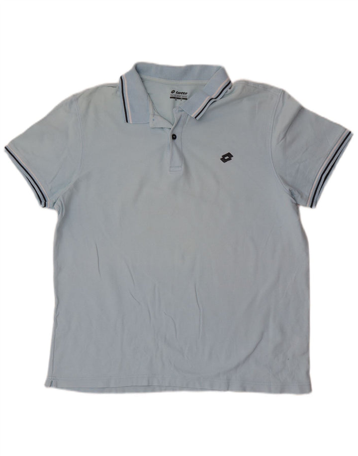 Lotto Herre Polo Shirt XL Blå Stribet