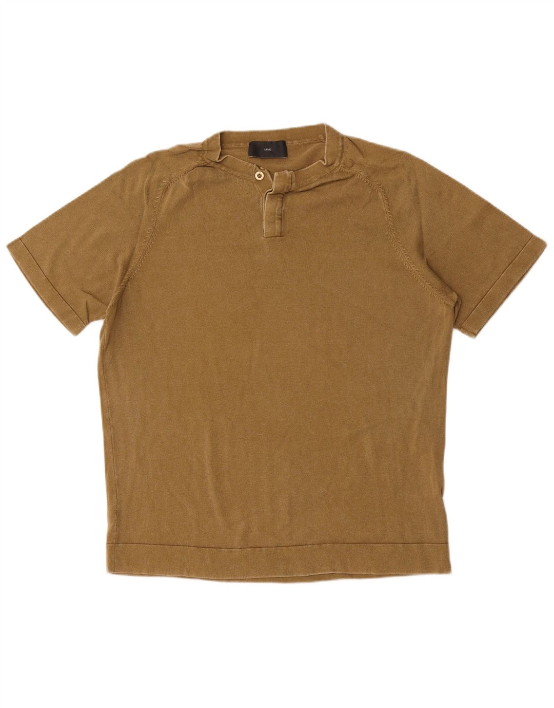 Liu Jo Herre T-Shirt Top Stor Khaki Bomuld