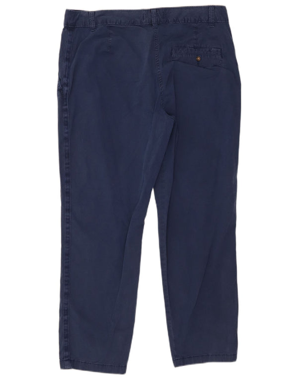 Marks & Spencer Dame Cropped Trousers UK 14 Large W32 L26 Navy Blue