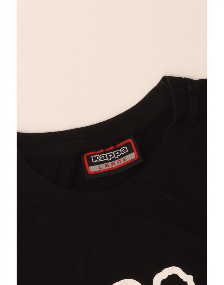 Kappa Dame Grafisk T-Shirt Top UK 16 Large Sort