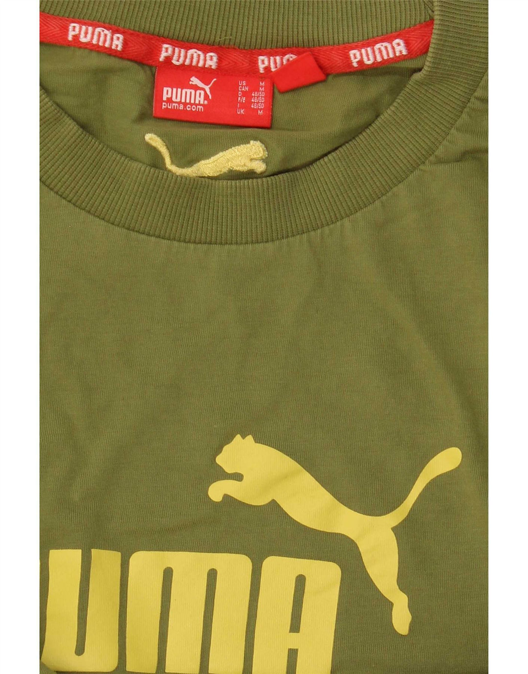 Puma Herre Grafisk T-Shirt Top Medium Grøn