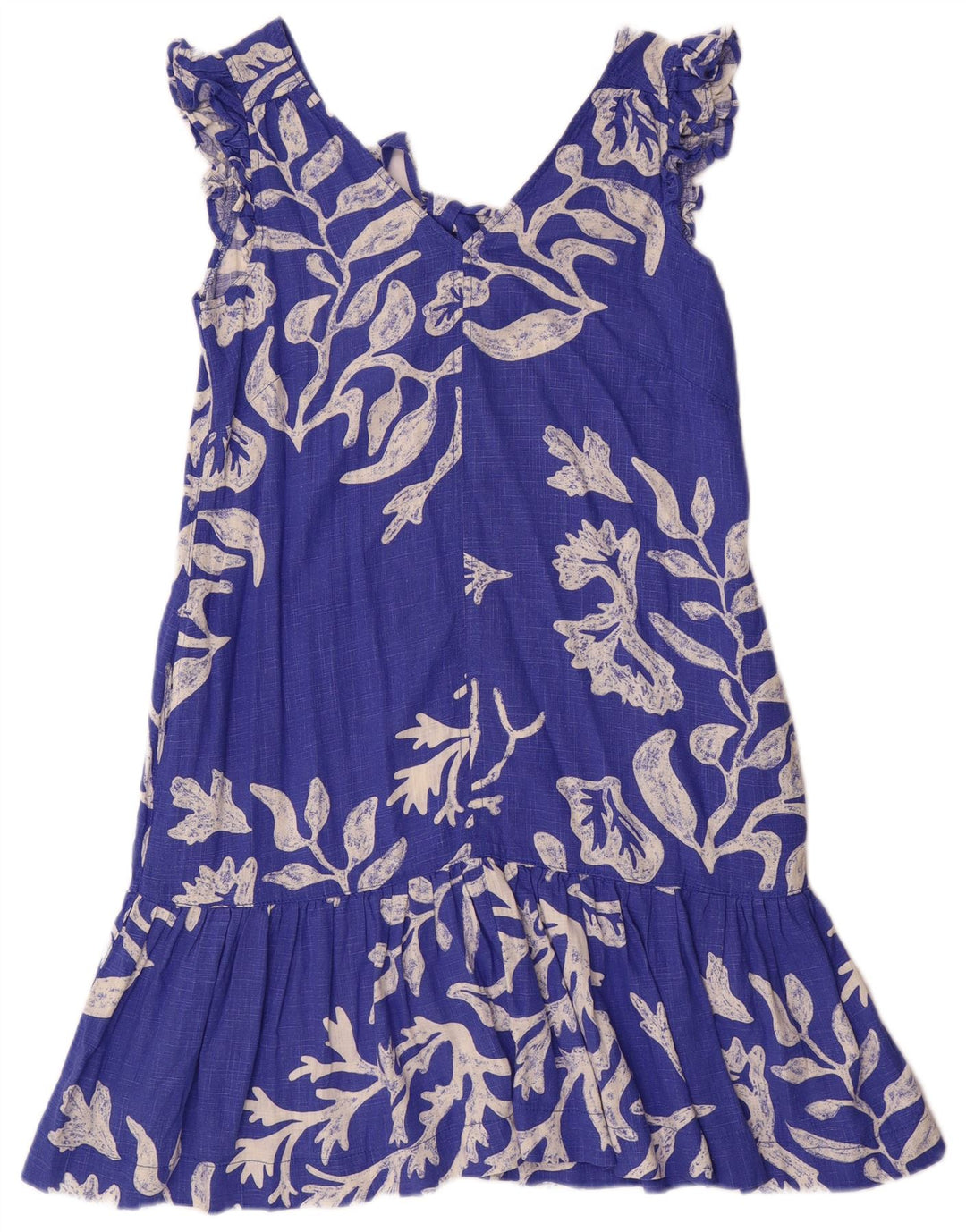 Næste Dame A-Line Kjole UK 10 Small Blue Floral Viscose