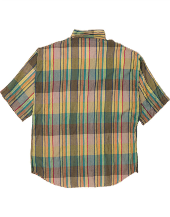 MAGNUM Mens Short Sleeve Shirt XL Multicoloured Check Cotton Vintage Magnum and Second-Hand Magnum from Messina Hembry 