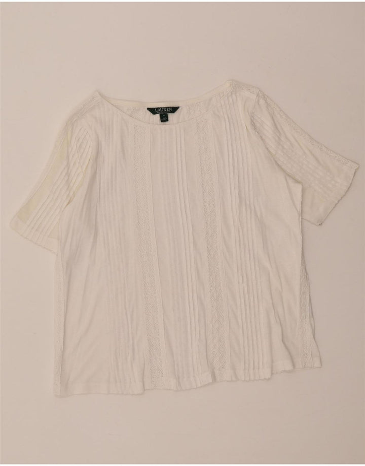 Ralph Lauren Damebluse Top UK 14 Medium White
