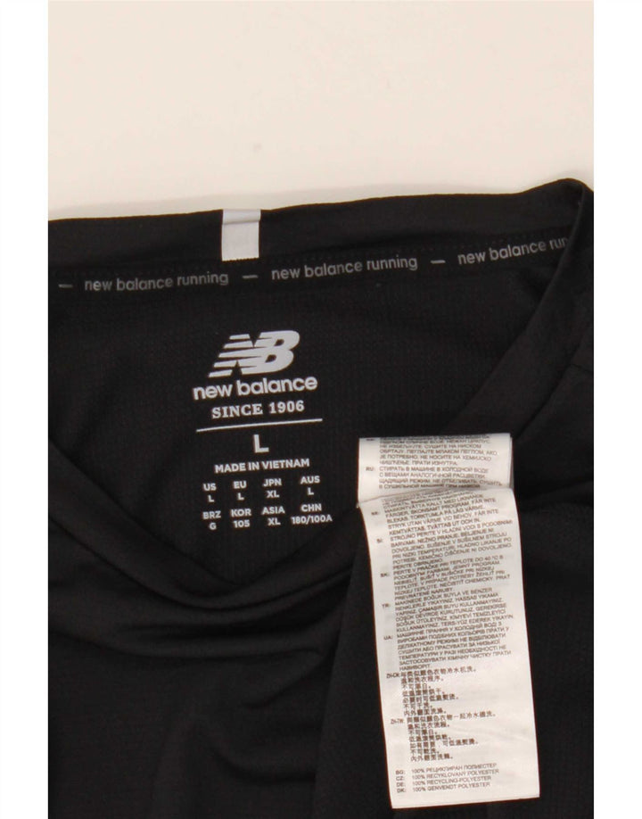 New Balance Herre Top Langærmet Stor Sort Polyester