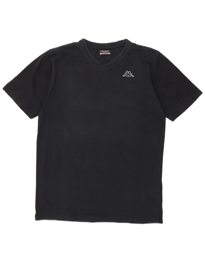 Kappa Herre T-Shirt Top XL Sort Bomuld