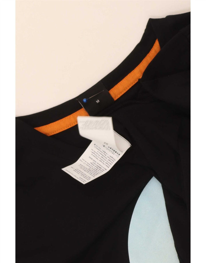 Hugo Boss Herre grafisk T-shirt Top Medium Sort Bomuld