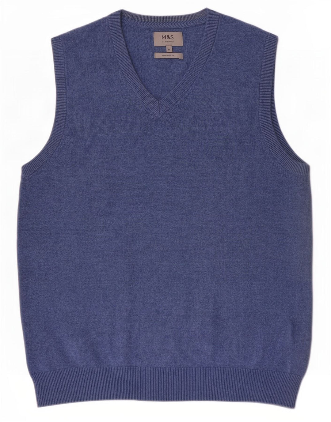 Marks & Spencer Herrevest Tank Top Medium Blue Bomuld
