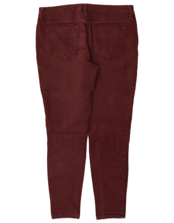 MOSSIMO Dame Mid Rise Jegging Jeans US 8 Medium W29 L28 Maroon Bomuld